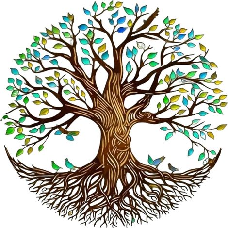 Art Mural Arbre En Métal Sculpture Pendante Feuilles Multicolores Décoration Murale Arbre En Métal Sculpture Suspendable Pour Maison Salon Bureau Cuisine Intérieur Jardin Terrasse (1/5)