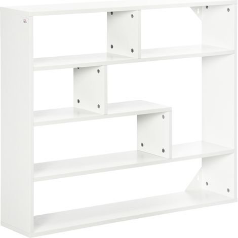 Mensola a day sospesa 7-fach – 94x19,5x80cm weiß, modernes Design, offene Buchöffnung zur Aufbewahrung und als Studio-Set