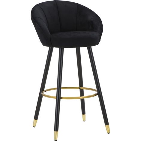 Sgabello da bar Prague nero – 55 x 56 x H 104 cm