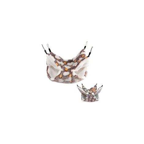 Hamac pour animaux de compagnie, Hamac pour hamster, Hamac petite cage pour animaux de compagnie, double couche, autres petits animaux, 34 x 34 cm (1/5)