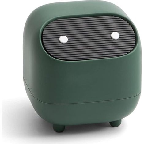 Mini cestino a doppia parete con coperchio a pressione per scrivania, cucina e bagno (1/5)