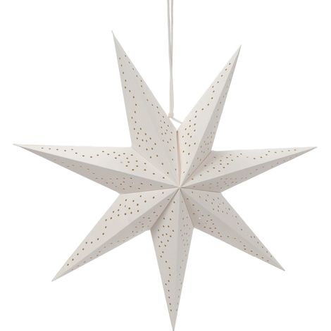 Estrella decorativa calada de papel plateado de 45 cm (1/2)