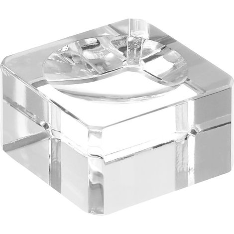 Support pour boule de cristal, présentoir pour modèle de boule éducative transparente, socle en verre avec forme concave pour présentation-3.00X3.00X2.00CM