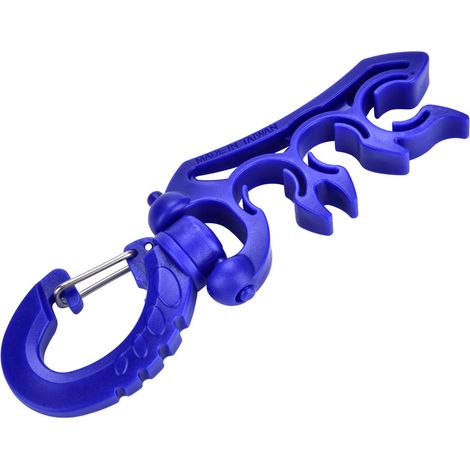 Porte-tuyau double BCD plongée sous-marine avec clip et attache bleu (1/5)