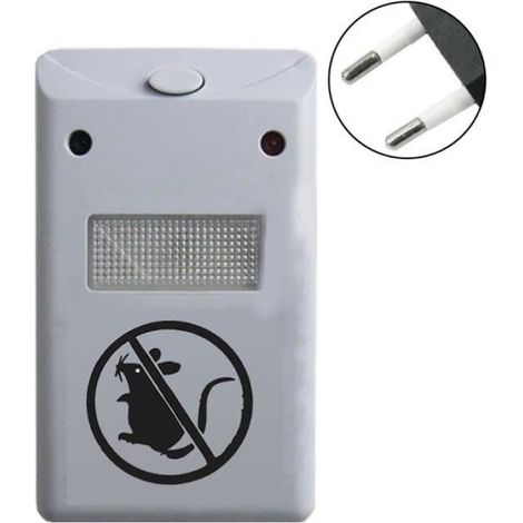 Répulsif Ultrasonique - Pour Souris Et Rongeurs - Prise UE - 110-220 V - ABS - 10 x 6 x 3,5 cm - 1 Pièce (1/4)