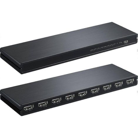 Répartiteur HDMI 8 ports, hub vidéo 1x8 1080p, compatible avec les normes HDTV, 4K, 3D et européennes. (1/5)