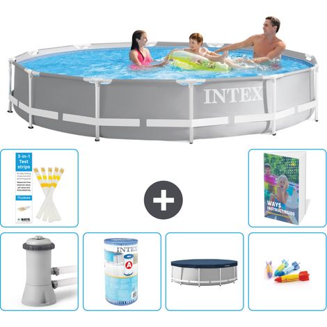 Prism Frame Pool Rund - 366x76 cm - 7-teilig S193