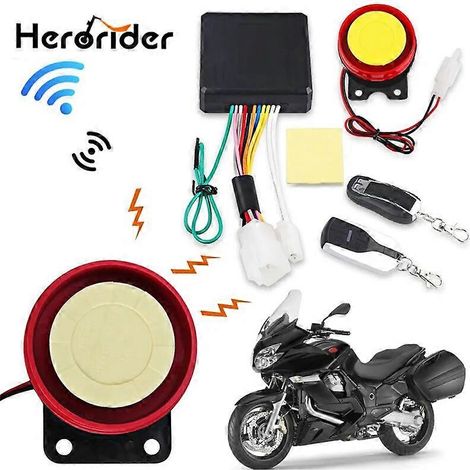 juego de sistema de alarma antirrobo de seguridad para motocicleta y scooter de 12 V con arranque remoto, protección para motos, ATV y Suzuki, etc. (1/5)