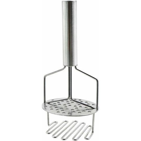JSSEVN - Stainless Steel Vegetable Masher, Fruit Potato Crusher, Potato Grinder with Chip Cutter, for Beans, Vegetables, Fruit (1/5)