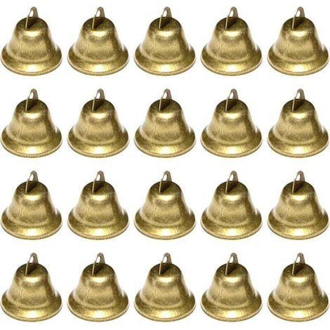 Campanellini, 20 pezzi di campanellini vintage per decorazioni di matrimoni e feste, campanellini natalizi per alberi di Natale, campanellini in metallo per portachiavi, fai da te (1/4)