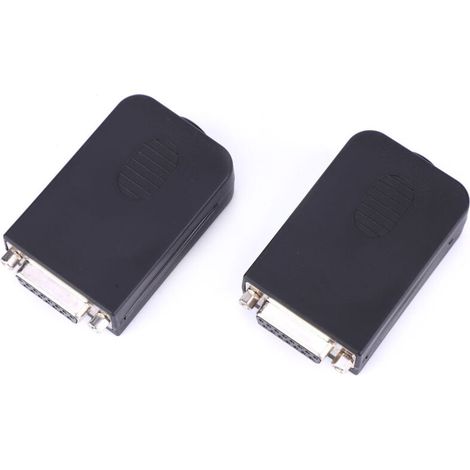 2 Pièces Connecteur DB15 Femelle Série à Bornes avec Boîtier Noir Adaptateur (1/5)