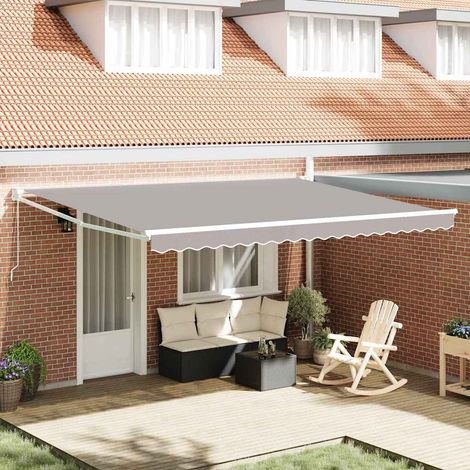 vidaXL Tenda retrattile Grigio Chiaro 450 x 300 x 165 cm