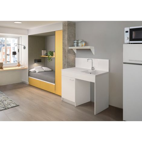 CAREA - Concept meuble + évier GIGA 120 Sénior à poser – Accessibilité optimisée – Minéral CAREA®