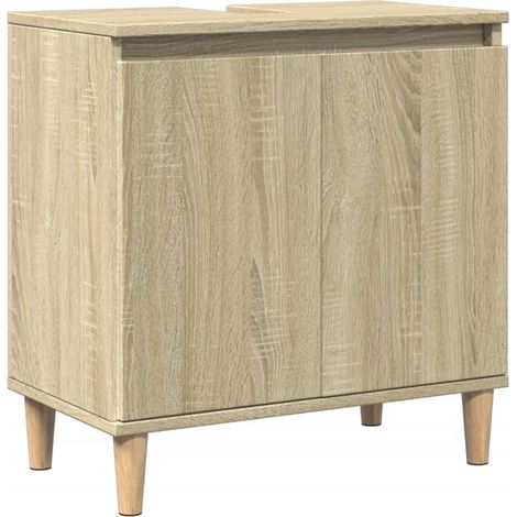 Meuble d'évier,Meuble sous évier chêne sonoma 58x33x60 cm bois d'ingénierie CFW516450 (1/5)