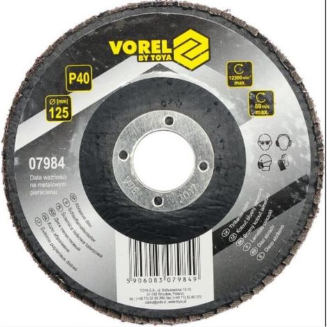 Disque À Lamelles - P40 - 125 mm - Pour Bois Et Métaux - Lot De 5