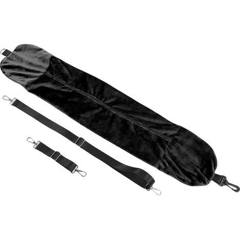 Oreiller Cervical de Voyage en Peluche Douce, Sac de Rangement Amovible, Excellent Soutien du Cou, Léger et rembourré pour Les Avions et Les Voitures (Black) (1/5)