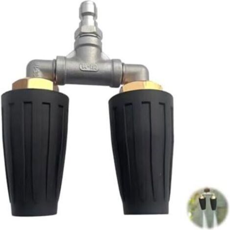 13x 9.6x13cm Double Buse de Pulvérisation Turbo Rotative, 4000 PSI 035 Pistolet à Buse Turbo Rotative, 1/4" Connexion Rapide, Accessoires pour Jardin Voiture Nettoyeur Haute Pression (1/4)