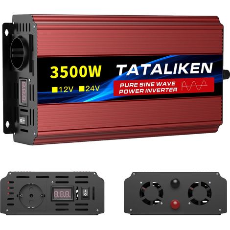 UPS, enchufes dobles europeos, ventilador inteligente, 12V 3500W 220V 50Hz UE (1/2)