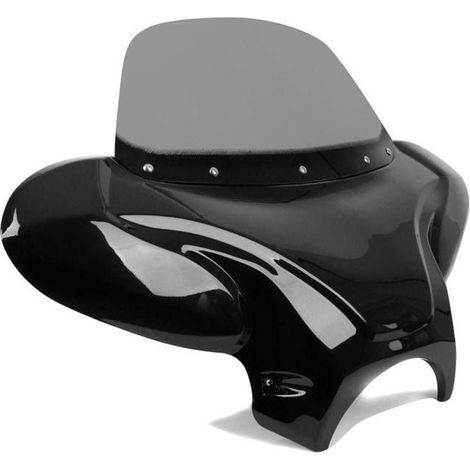 Carenaggio Batwing con Parabrezza compatibile con Chopper e Custombikes Craftride in fumé chiaro