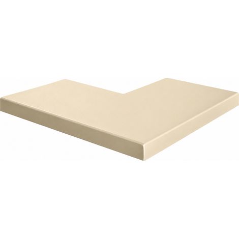 Angle 90 alu 2,5mm plat à coller 27cm 50X50cm beige 1015 sablé (1/4)
