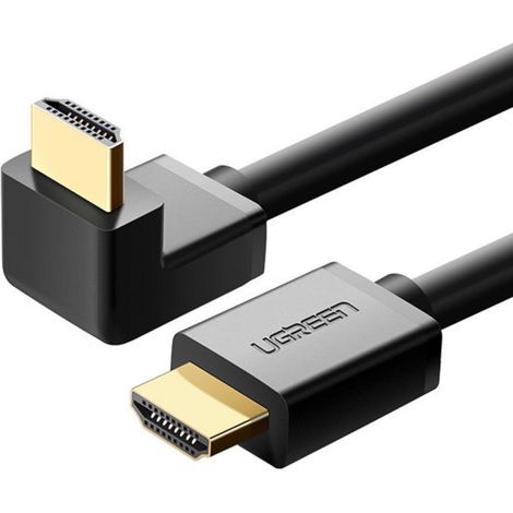 Ugreen gewinkeltes hdmi kabel 90 4k schwarz 2m (1/5)