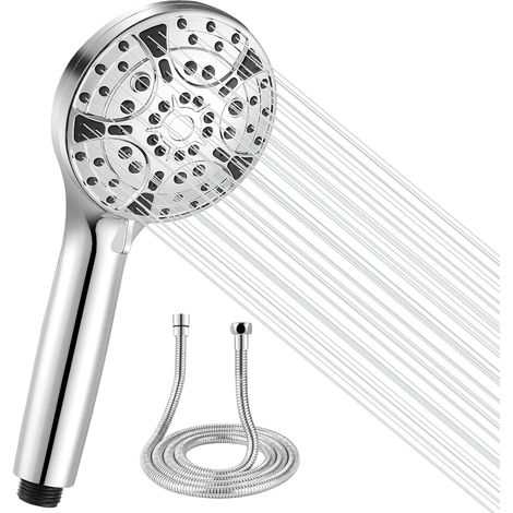 Pommeau douche avec tuyau 2m 10 modes, haute pression universel économique (1/5)
