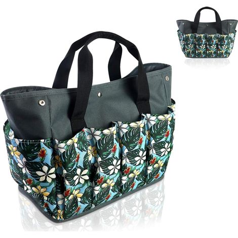 Sac à Outils de Jardin pour Outil de Jardin - Sac à Outils de Jardin Polyvalent, Sac de Rangement pour Outils de Jardin Oxford imperméable avec 10 Petites Poches (1/5)