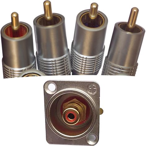 Adaptateur RCA à souder sur panneau, connecteur RCA femelle vers borne à souder AV pour TV, audio et console de jeux, noyau rouge (1/5)
