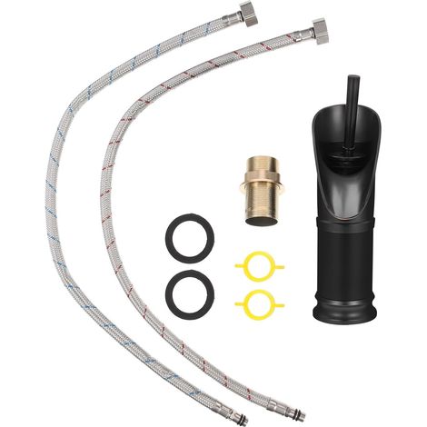 Robinet pour vasque, cuivre, noir, monocommande, pour vasque (1/5)