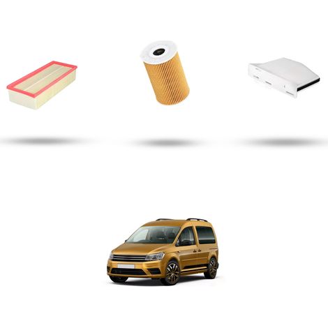 Kit tagliando 3 filtri compatibile con Vw Caddy IV (2K SA SE) 2.0 TDI 81kw Dal 2015 (1/5)