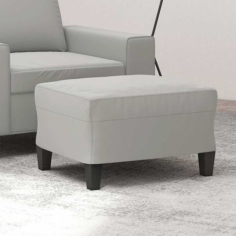 vidaXL Repose-pied Gris clair 60x50x41 cm Tissu microfibre (1/5)