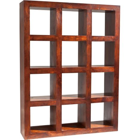 OXFORD 430 Libreria in legno di acacia - laccato / nougat 138x36x184