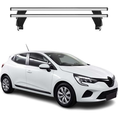 OMAC Dachträger Querträger Alu für Renault Clio V 2019-2025 – Abschließbar – T-Nut – City-Crash-getestet – Max. 50 kg Silber (1/5)