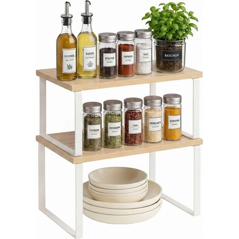 Verstellbares Gewürzregal-Set, MDF & Eisen, 2 Größen (1/5)