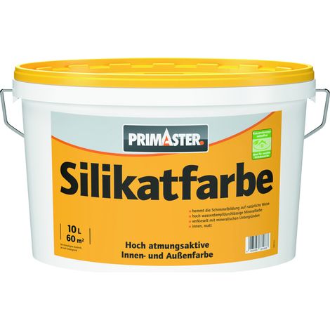 Primaster Silikatfarbe 10 L weiß stumpfmatt