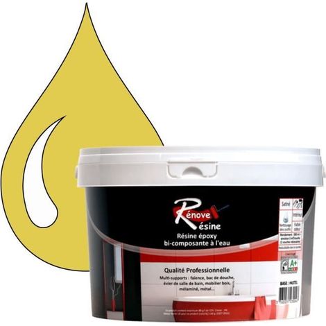 Peinture Résine 0.5L - RAL 1014 - Ivoire - Brillant - Multi-supports (Faïence, Carrelage) (1/4)