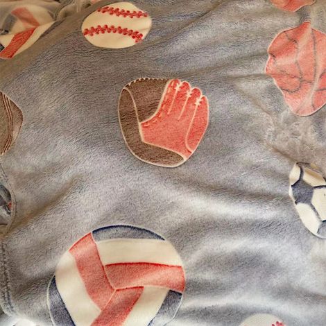 Manta de forro polar ultrasuave y mullida con un estampado brillante que no se arruga, ideal para el sofá, la cama o el sillón. Estampado de voleibol, 180 x 150 cm. (1/5)