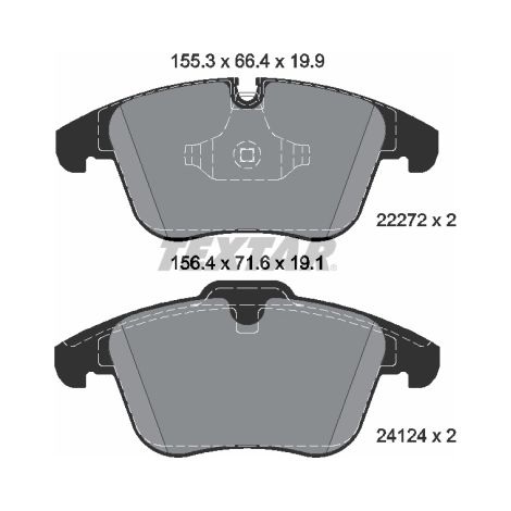 Kit de plaquettes de frein, frein à disque Textar 2227201 JAGUAR C2D48652
