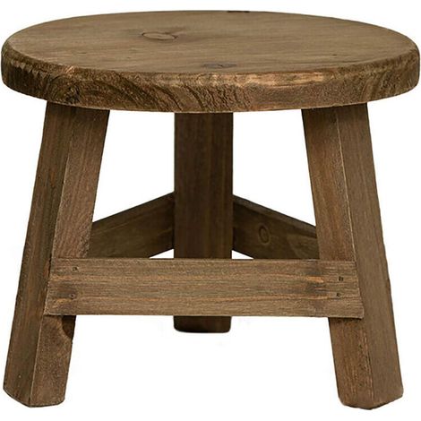 Banc rond de cour tabouret haut support de fleur d'orchidée succulente de balcon support de pot de fleur de rangement rond (1/4)
