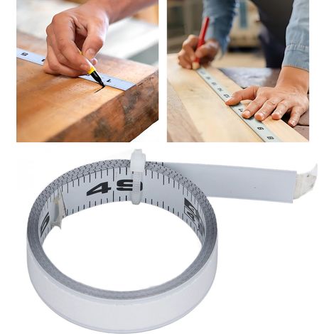 Règle autocollante inversée de 1,22 m (4 pi 48 po) avec autocollant pour scie circulaire sur métal (1/5)