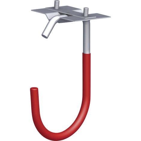 alfer Fahrradhaken gummiert T 9 x H 12,5 cm, verzinkt-rot Haken Fahrradhalter (1/2)