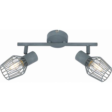 Plafonnier Candellux Viking 92-68026 gris 2xE14 métal