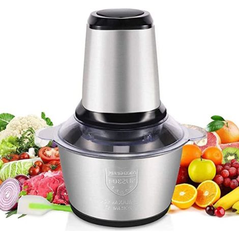 Hachoir de cuisine électrique acier inoxydable 4 lames 2 vitesses (1/4)
