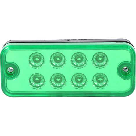 6 pièces feux de gabarit LED verts 8 diodes marqueurs latéraux clignotants pour camion remorque poids lourd (1/2)