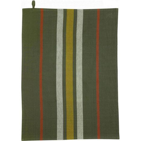 Torchon de cuisine recyclé pour vaisselle et essuyage coloris vert sapin 50 x 70 cm - PANGIVO