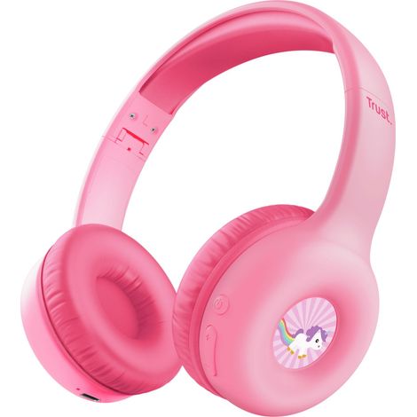 Trust Nouna Kopfhörer Verkabelt & Kabellos Kopfband Anrufe/Musik USB Typ-C Bluetooth Pink (1/5)