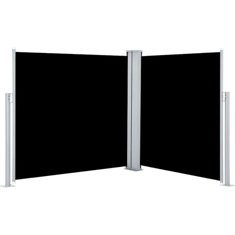 Maison Exclusive - Tenda da Sole Laterale Retrattile Nera 120x600 cm