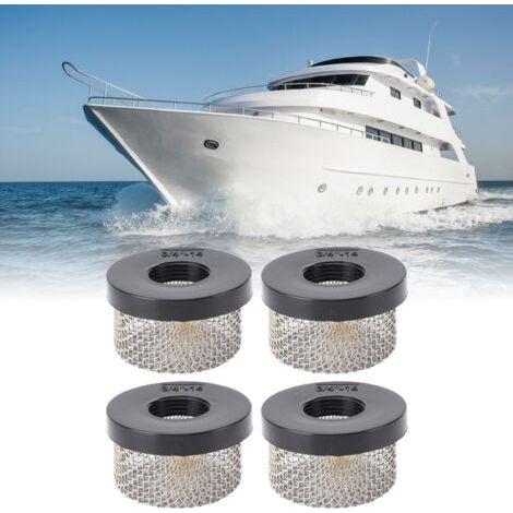 Grille filtrante aérateur Inox 3/4"-14 - 4 pièces pour pompes vivier yacht spa