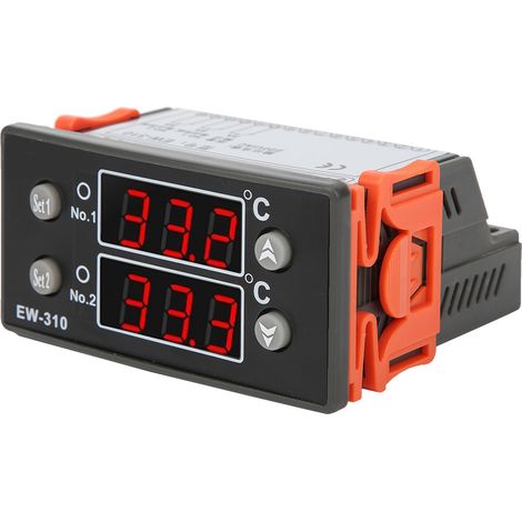 Régulateur de température numérique multi-étages EW-310 avec alarme intégrée pour unités de refroidissement d'eau, 220 V CA (1/5)