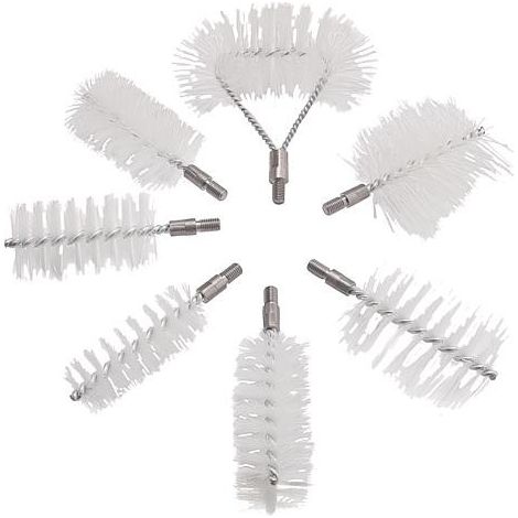 Kit écouvillons nylon sans manche filetage male M10 - comprenant 3 brosses rondes+3 rectang et 1 de paroi (1/3)